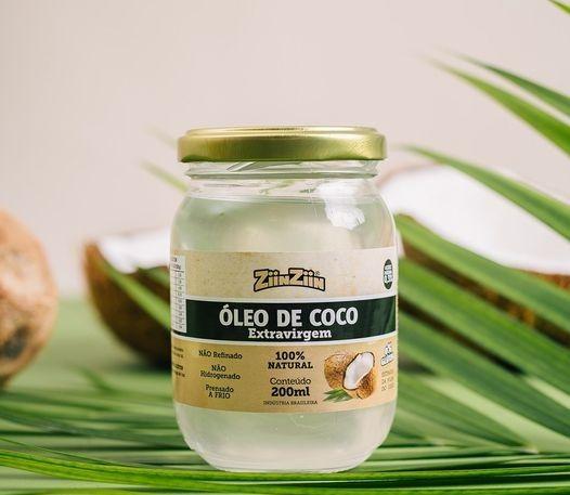 Óleo De Coco Extra Virgem 200ml Prensado A Frio - ZiinZiin - Óleo